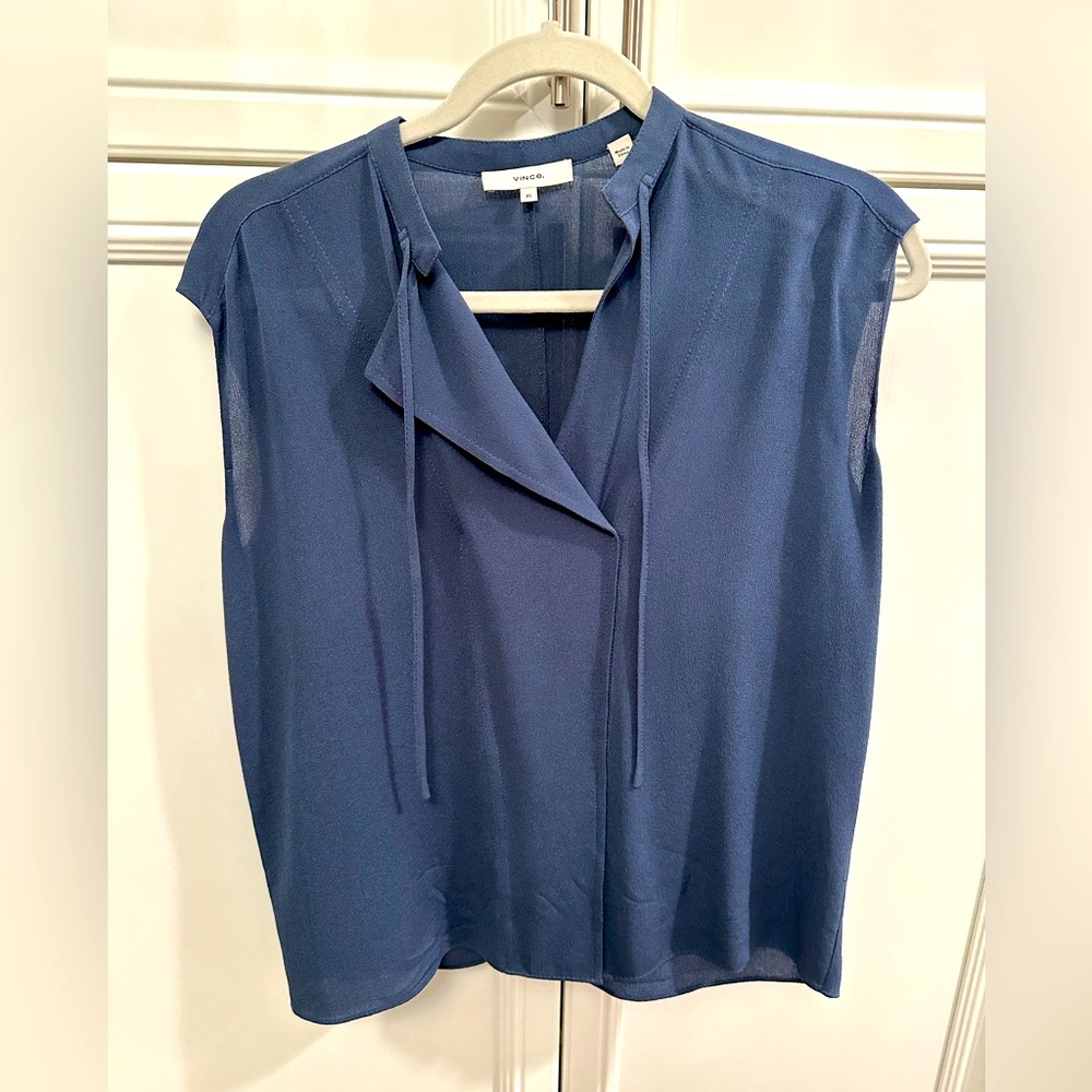 Vince tie front blouse